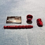 NEW Small Red Bamboo Smoking Pipe Tobacco Herb Portable Metal Pocket Size