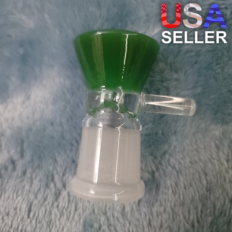 18mm Female Olive Green Glass Bowl Replacement Tobacco Herb Water Pipe Piece