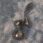 Small Elegant Smokey Black Water Pipe Tobacco Smoking Herb Glass Travel Size