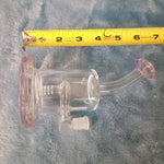 Small Premium Rosey Pink Water Pipe Tobacco Smoking Herb Glass Travel Size