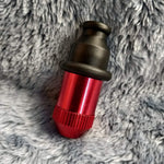 Small Flared Red Bullet Smoking Pipe Tobacco Herb Portable Metal Travel Size