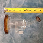 Small Premium Amber Red Water Pipe Tobacco Smoking Herb Glass Travel Size