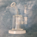 Small Premium Pearly White Water Pipe Tobacco Smoking Herb Glass Travel Size