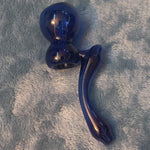 Small Elegant Sapphire Blue Water Pipe Tobacco Smoking Herb Glass Travel Size