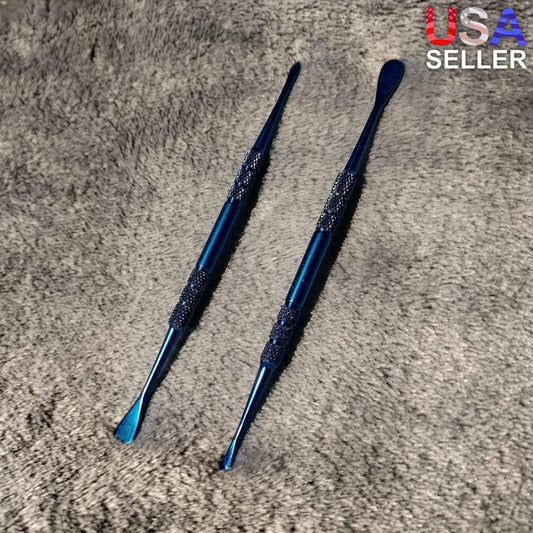 2 Blue Stainless Steel Scraper Poker Bowl Cleaner Tool Smoking Tobacco Herb