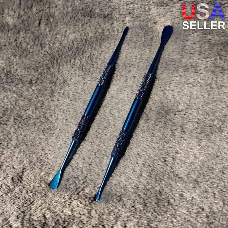 2 Blue Stainless Steel Scraper Poker Bowl Cleaner Tool Smoking Tobacco Herb