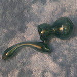 Small Elegant Misty Green Water Pipe Tobacco Smoking Herb Glass Travel Size