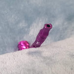 Small Purple Deluxe Smoking Pipe Tobacco Herb Portable Metal Glass Travel Size
