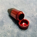 NEW Small Red Bullet Smoking Pipe Tobacco Herb Portable Metal Pocket Size
