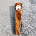 Tiger's Eye Wooden Wedge Smoking Pipe Tobacco Herb Portable Wood Travel Size