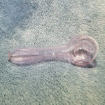 Small Rosey Pink Smoking Pipe Tobacco Herb Portable Glass Spoon Pocket Size