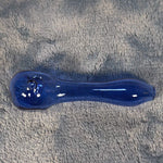 Small Ice Blue Smoking Pipe Tobacco Herb Portable Glass Spoon Pocket Size