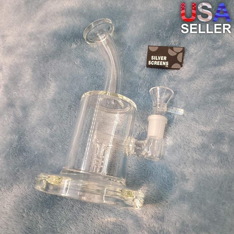 Small Premium Crystal Clear Water Pipe Tobacco Smoking Herb Glass Travel Size