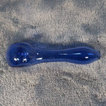 Small Ice Blue Smoking Pipe Tobacco Herb Portable Glass Spoon Pocket Size