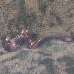 Small Elegant Lavender Purple Water Pipe Tobacco Smoking Herb Glass Travel Size