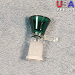 14mm Female Misty Green Glass Bowl Replacement Tobacco Herb Water Pipe Piece