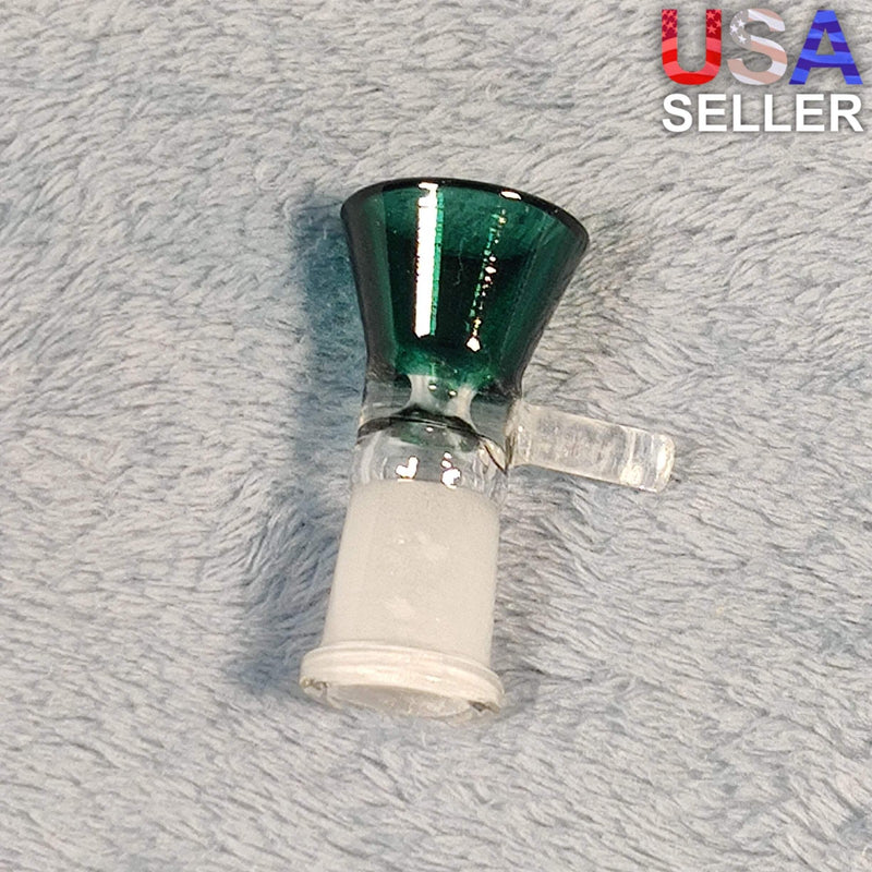 14mm Female Misty Green Glass Bowl Replacement Tobacco Herb Water Pipe Piece