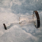 Small Premium Obsidian Black Water Pipe Tobacco Smoking Herb Glass Travel Size
