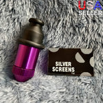 Small Flared Purple Bullet Smoking Pipe Tobacco Herb Portable Metal Travel Size