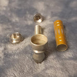 Small Gold Luxury Metal Smoking Pipe Tobacco Herb Silver Portable Pocket Size