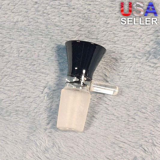 18mm Male Obsidian Black Glass Bowl Replacement Tobacco Herb Water Pipe Piece