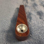 Small Red Wood Wedge Smoking Pipe Tobacco Herb Portable Wooden Travel Size