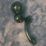Small Elegant Misty Green Water Pipe Tobacco Smoking Herb Glass Travel Size