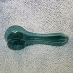 Small Misty Green Smoking Pipe Tobacco Herb Portable Glass Spoon Pocket Size