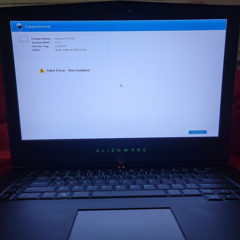 Alienware 15 R3 I7 7700HQ GTX 1060 +Charger No SSD