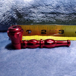 NEW Small Red Stylish Smoking Pipe Tobacco Herb Portable Metal Pocket Size
