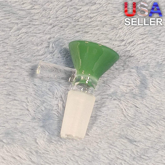 14mm Male Olive Green Glass Bowl Replacement Tobacco Herb Water Pipe Piece