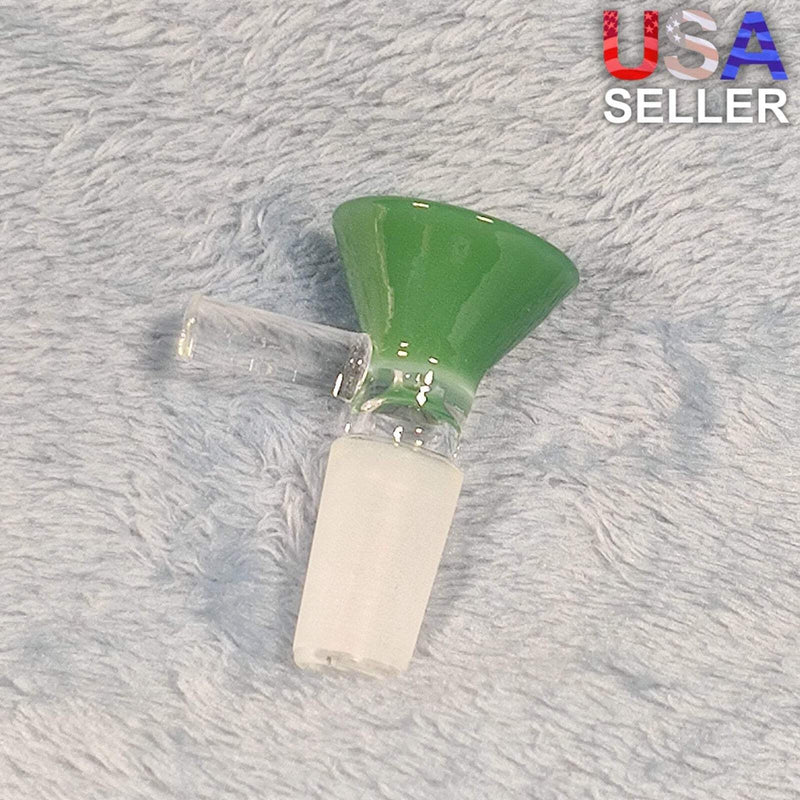 14mm Male Olive Green Glass Bowl Replacement Tobacco Herb Water Pipe Piece