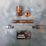 Small Bronze Deluxe Smoking Pipe Tobacco Herb Portable Metal Glass Travel Size