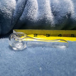 Small Crystal Clear Smoking Pipe Tobacco Herb Portable Glass Spoon Pocket Size