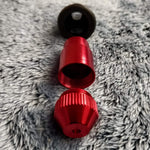 Small Flared Red Bullet Smoking Pipe Tobacco Herb Portable Metal Travel Size