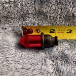 Small Flared Red Bullet Smoking Pipe Tobacco Herb Portable Metal Travel Size