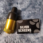 NEW Small Gold Bullet Smoking Pipe Tobacco Herb Portable Metal Pocket Size