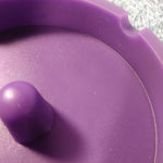Unique Purple Silicone Ash Tray Smoking Tobacco Herb Round Ashtray Bowl Tap