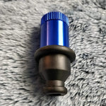 Small Flared Blue Bullet Smoking Pipe Tobacco Herb Portable Metal Travel Size
