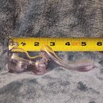 Small Elegant Rosey Pink Water Pipe Tobacco Smoking Herb Glass Travel Size