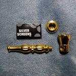 NEW Small Gold Stylish Smoking Pipe Tobacco Herb Portable Metal Pocket Size
