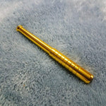 Small Gold One Hitter Bat Smoking Pipe Tobacco Herb Portable Metal Pocket Size