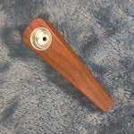Small Oak Wood Wedge Smoking Pipe Tobacco Herb Portable Wooden Travel Size