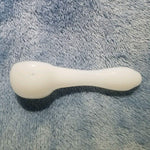 Small Pearl White Smoking Pipe Tobacco Herb Portable Glass Spoon Pocket Size