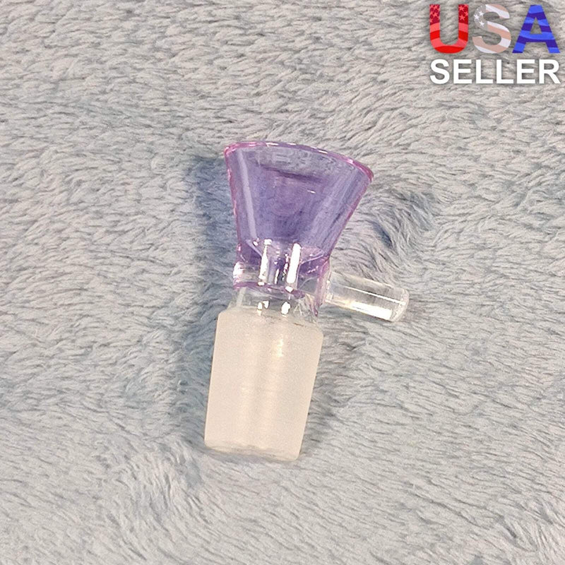 18mm Male Lavender Purple Glass Bowl Replacement Tobacco Herb Water Pipe Piece