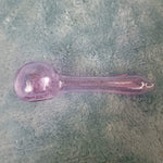 Small Lavender Purple Smoking Pipe Tobacco Herb Portable Glass Spoon Pocket Size