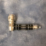 Small Black Luxury Metal Smoking Pipe Tobacco Herb Silver Portable Pocket Size
