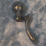 Small Elegant Smokey Black Water Pipe Tobacco Smoking Herb Glass Travel Size