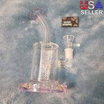 Small Premium Lavender Purple Water Pipe Tobacco Smoking Herb Glass Travel Size