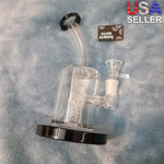 Small Premium Obsidian Black Water Pipe Tobacco Smoking Herb Glass Travel Size